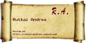Rutkai Andrea névjegykártya