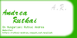 andrea rutkai business card